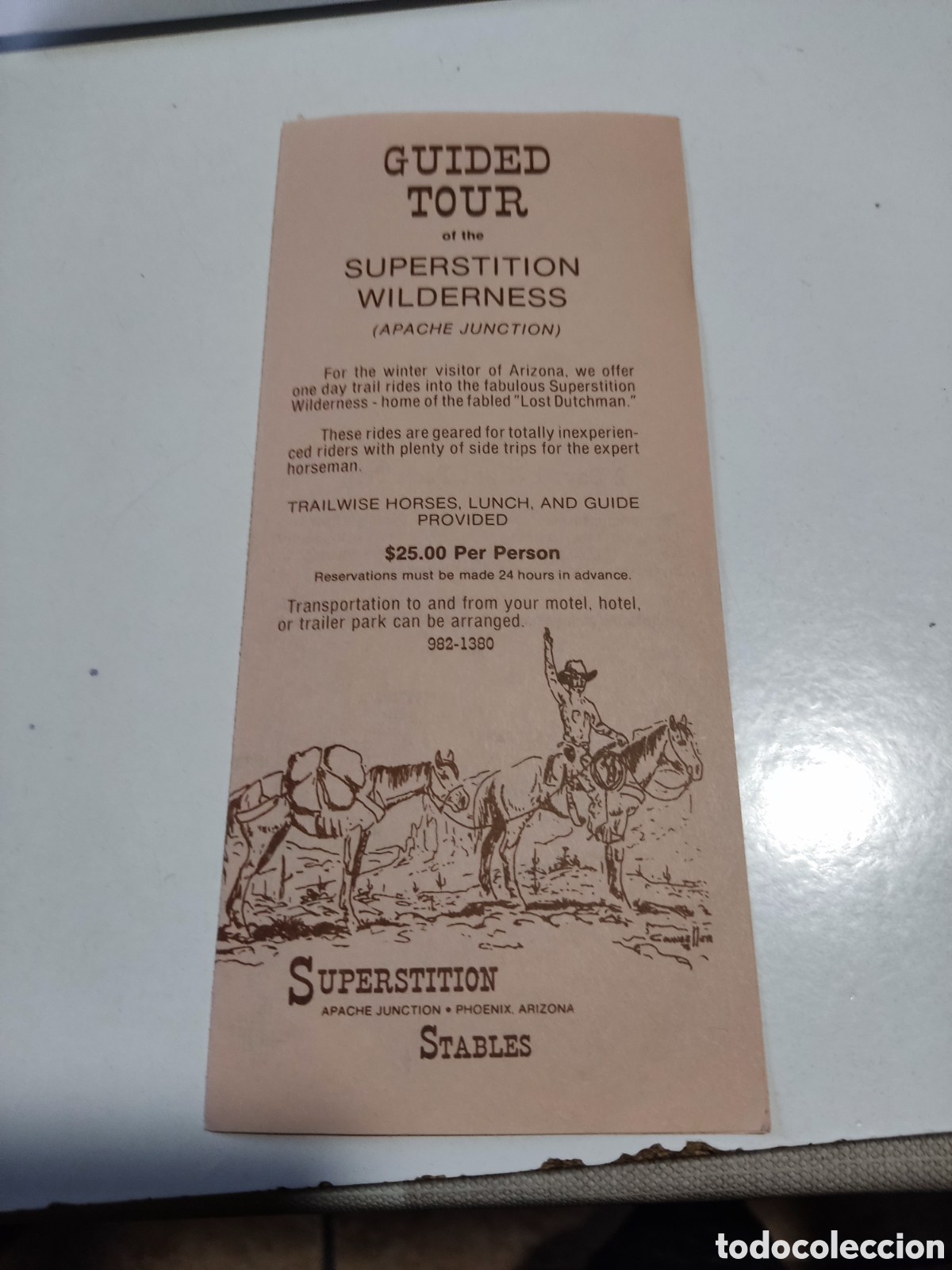 Brochures de tourisme: Folleto tur&iacute;stico guia tour lejano Oeste 1980