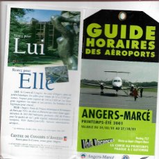 Folletos de turismo: GUIDE HORAIRES DES AEROPORTS ANGERS - MARCE 2001