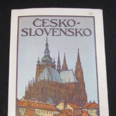 Folletos de turismo: CESKO-SLOVENSKO. TCHÉCOSLOVAQUIE. TSCHECHOSLOVAKEI. L'UNION DES SYNDICATS D'INITIATIVE PRAHA.
