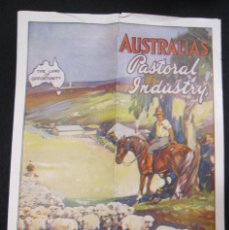Folletos de turismo: AUSTRALIA'S PASTORAL INDUSTRY. THE LAND OPPORTUNITY, 1924. INDUSTRIA GANADERA AUSTRALIA