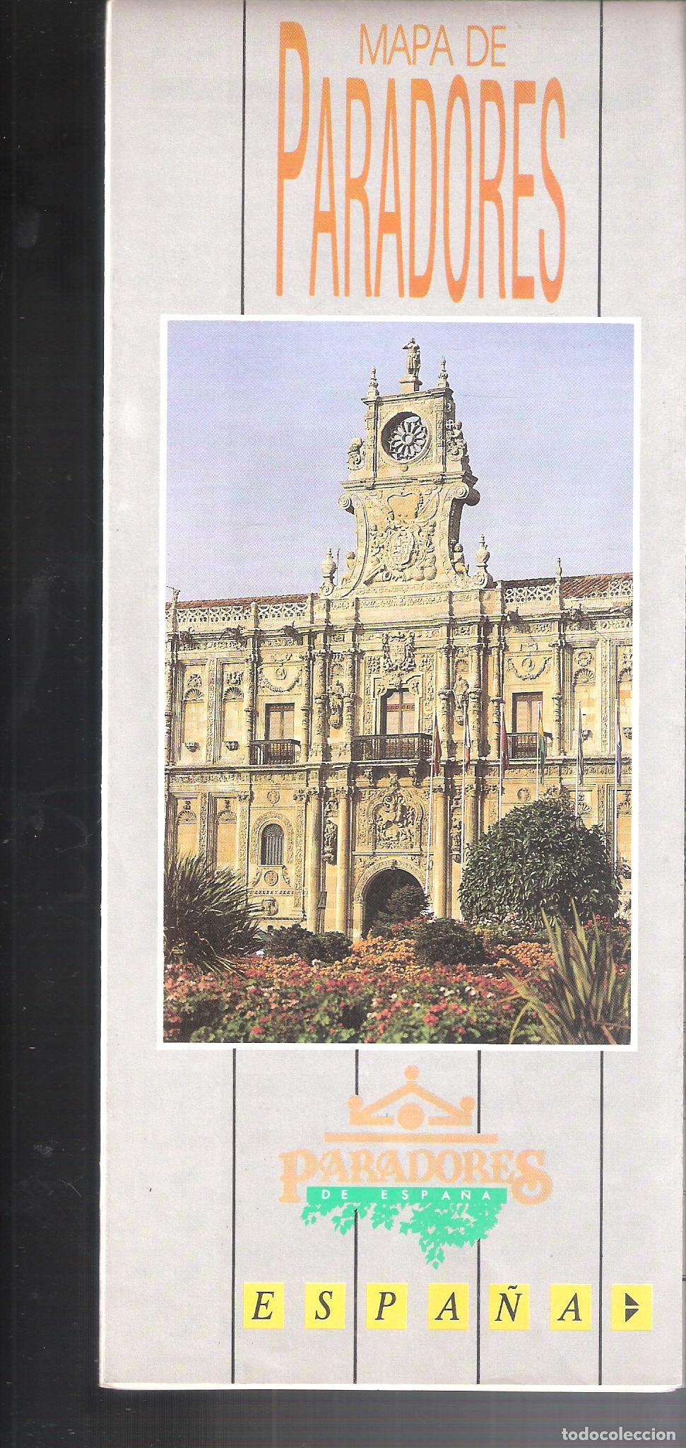 Tourismusbrosch&uuml;ren: Mapa de Paradores. 1990. Turespa&ntilde;a. Desplegable. 25X10/ 50X70 cm.