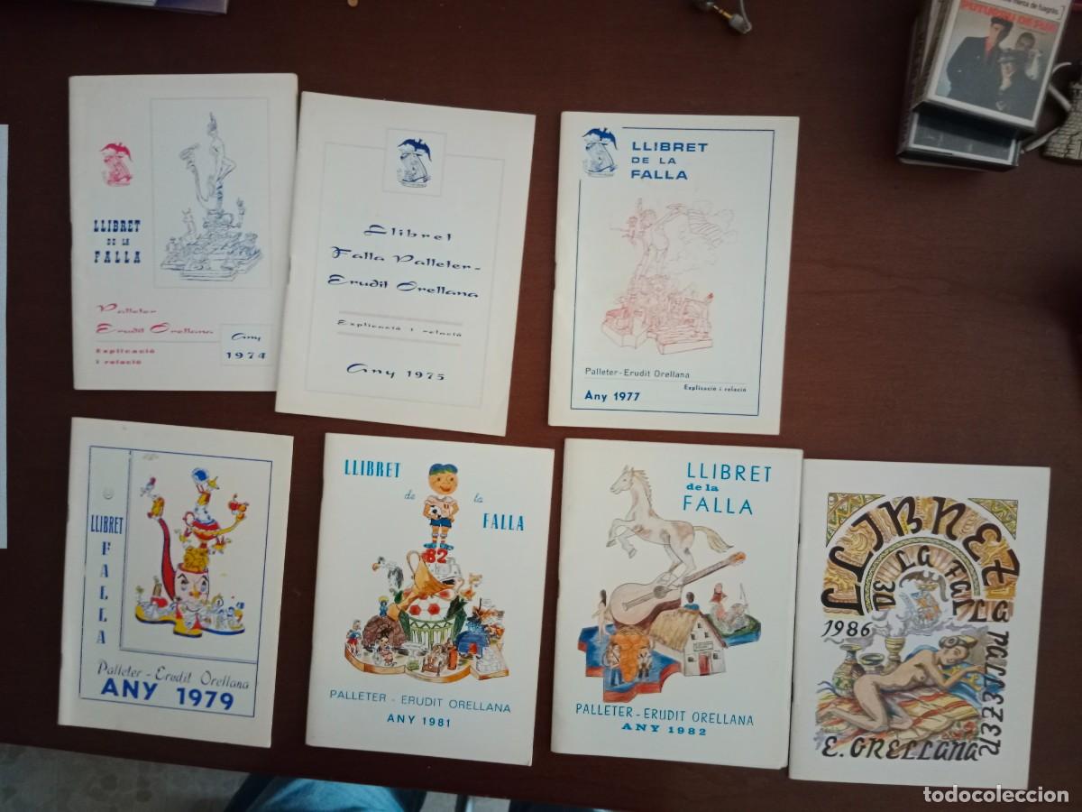 Tourismusbrosch&uuml;ren: 7 LLIBRETS FALLA EL PALLETER - ERUDITO ORELLANA - VALENCIA - 1974 1975 1977 1979 1981 1982 y 1986