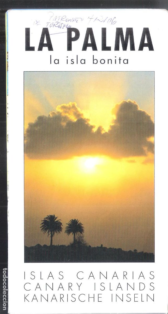 Folletos de turismo: La Palma. Isla Bonita. Canarias. 1993. Patronato de Turismo. Desplegable 21X11 / 42X55 cm.