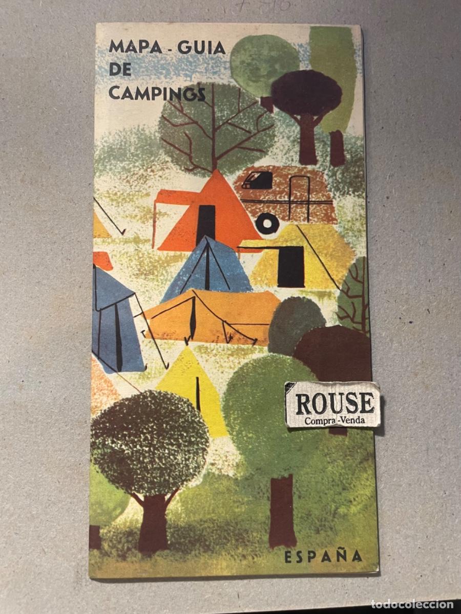 Tourismusbrosch&uuml;ren: TURISMO - ANTIGUO FOLLETO DESPLEGABLE MAPA 16 PAG. - GUIA DE CAMPINGS ESPA&Ntilde;A A&Ntilde;OS 60 - CERRADO 21,5