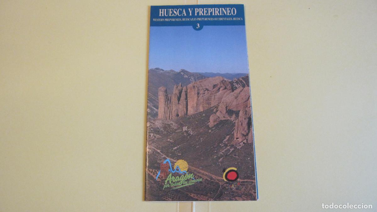 Tourismusbrosch&uuml;ren: GUIAS TURISTICAS DE ARAGON HUESCA Y PREPIRINEO. CERRADO:10,5X21, ABIERTO:40X42