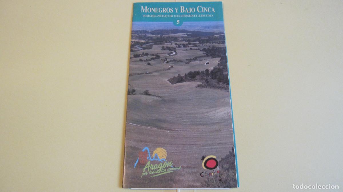 Tourismusbrosch&uuml;ren: GUIAS TURISTICAS DE ARAGON MONEGROS Y BAJO CINCA. CERRADO:10,5X21, ABIERTO:40X42
