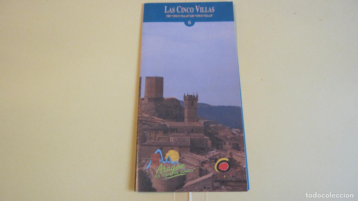 Tourismusbrosch&uuml;ren: GUIAS TURISTICAS DE ARAGON LAS CINCO VILLAS. CERRADO:10,5X21, ABIERTO:40X42
