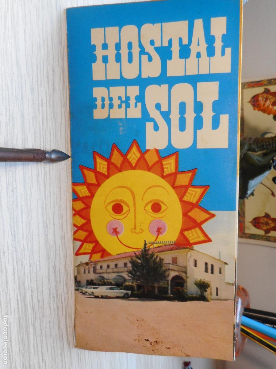 Brochures de tourisme: ANTIGUO TRIPTICO PUBLICITARIO HOSTAL DEL SOL. MOTILLA DEL PALANCAR. CUENCA