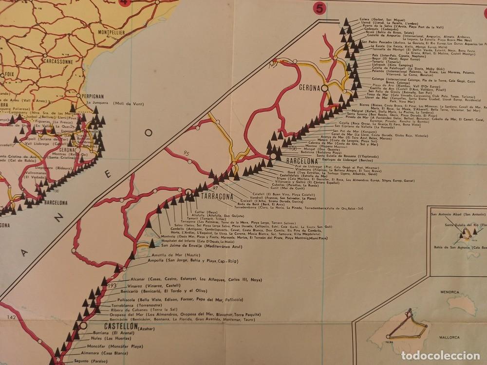 Folletos de turismo: MAPA DE CAMPINGS ESPA&Ntilde;A 1976. - Foto 2