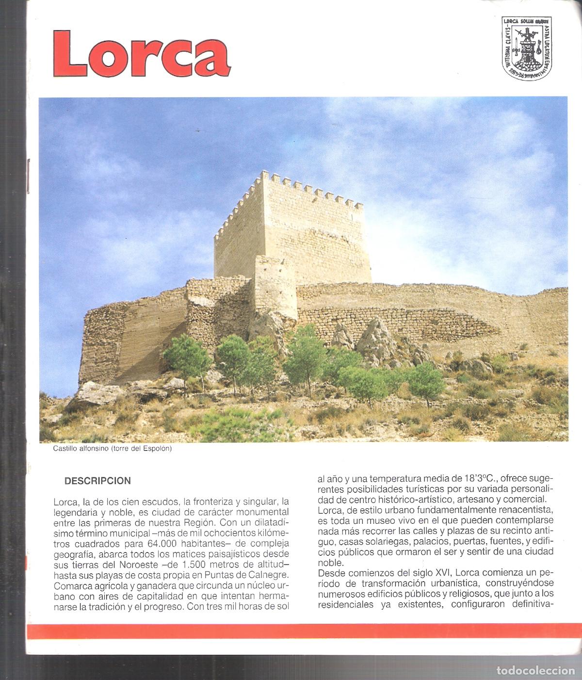 Brochures de tourisme: Lorca. Regi&oacute;n de Murcia.24X20. S/P ( 8 pags.)