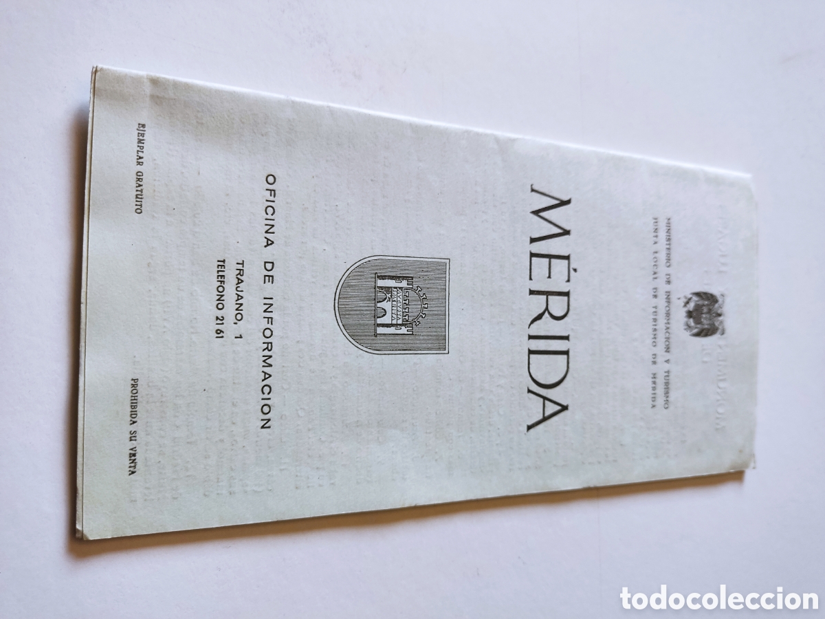 Brochures de tourisme: Folleto tur&iacute;stico M&eacute;rida primera edici&oacute;n 1957