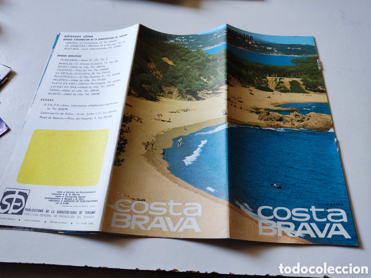 Brochures de tourisme: Folleto tur&iacute;stico Costa Brava