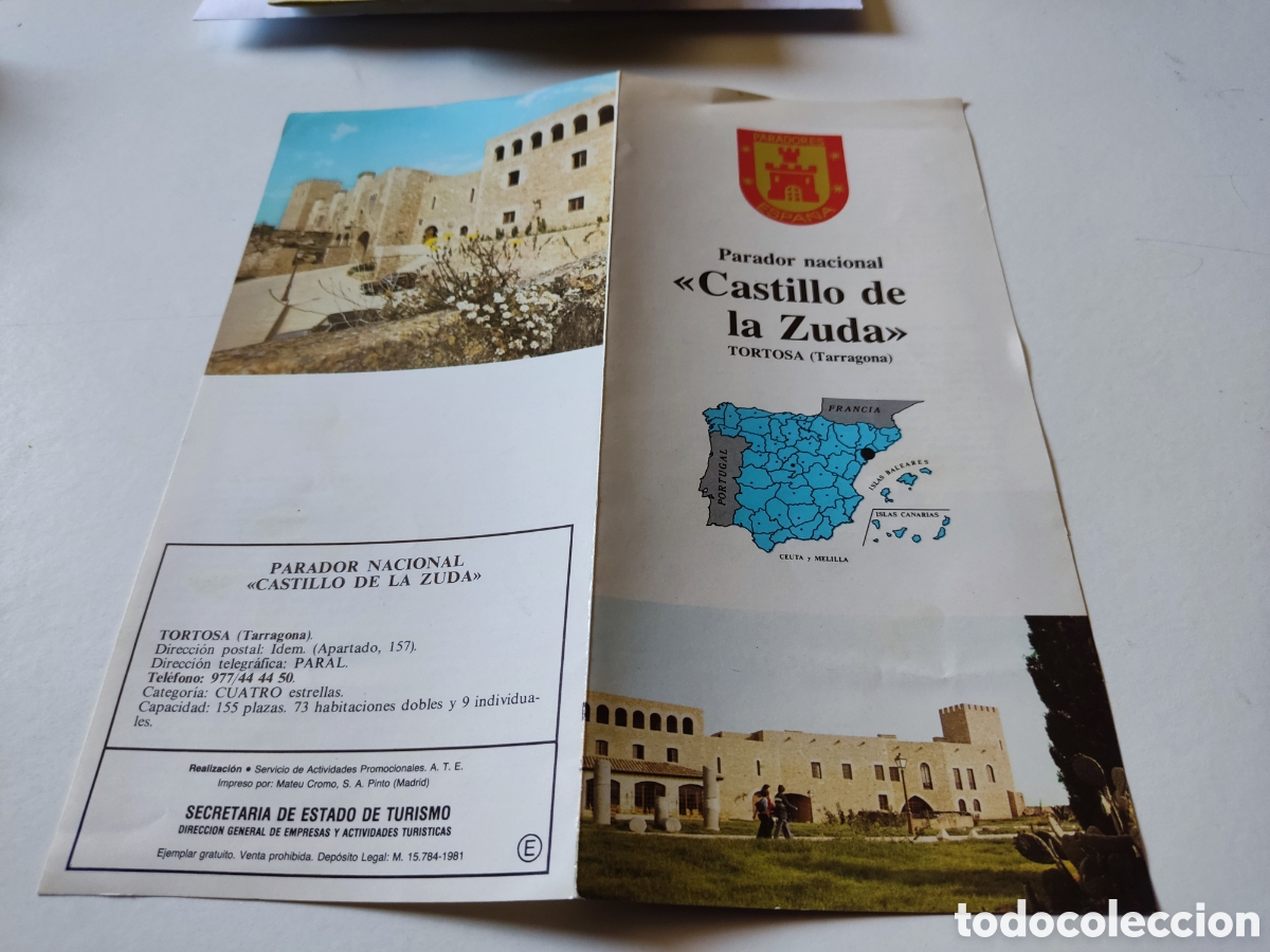 Brochures de tourisme: Folleto tur&iacute;stico parador Nacional castillo de la Zuda, Tortosa