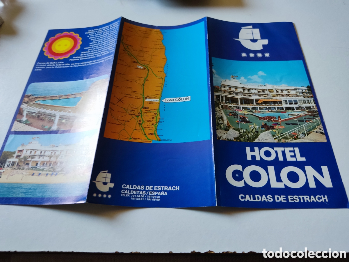 Brochures de tourisme: Folleto tur&iacute;stico hotel Col&oacute;n,caldas de estrach
