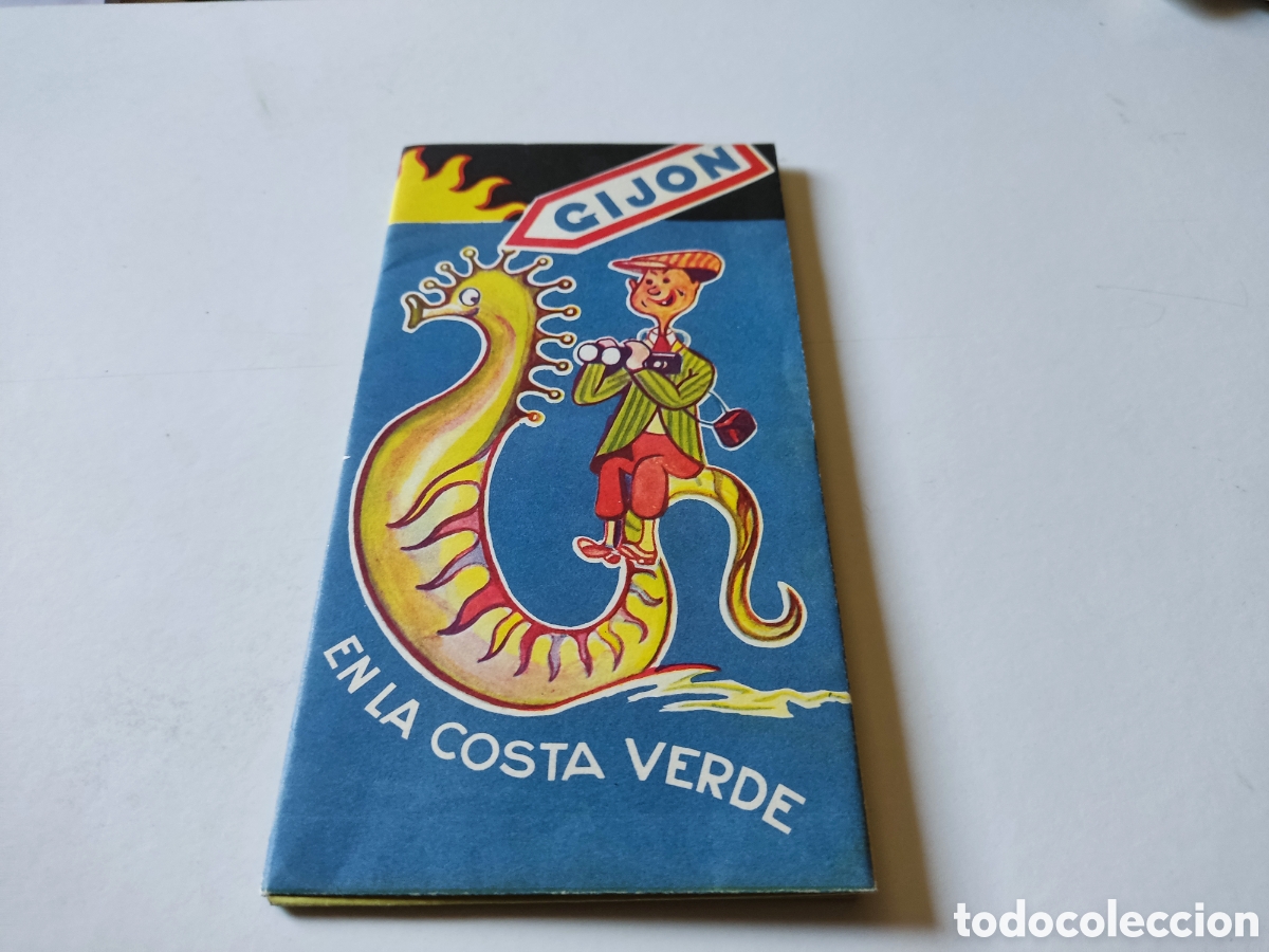 Brochures de tourisme: Antiguo mapa gu&iacute;a tur&iacute;stica de Gij&oacute;n