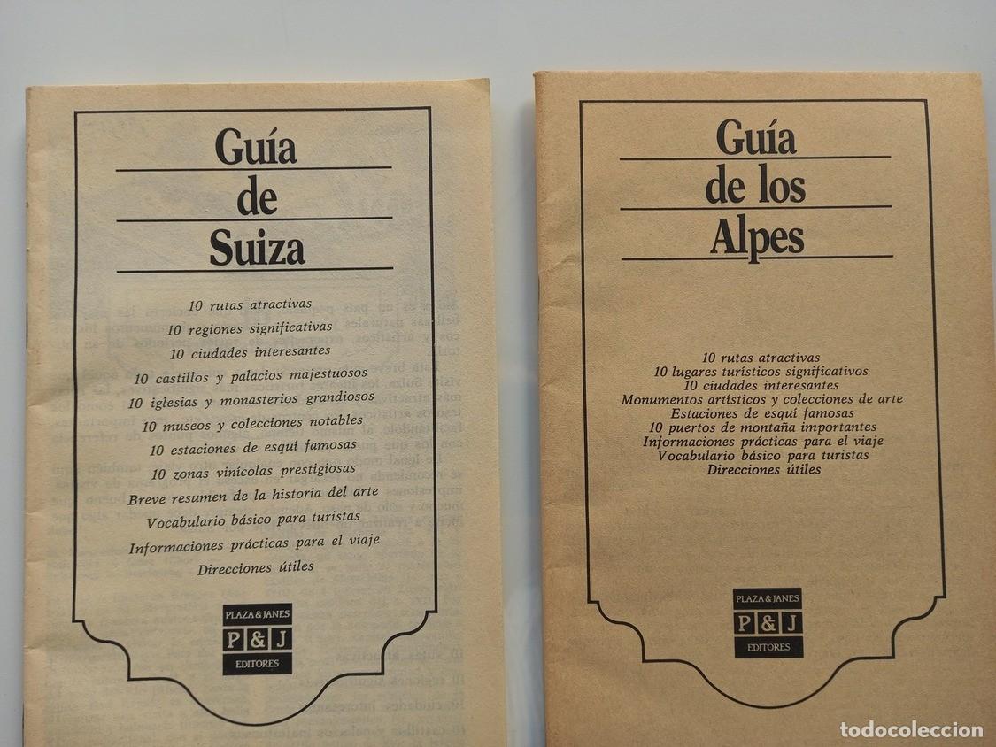 Travel Brochures: 2 unidades: GU&Iacute;A DE SUIZA Y GU&Iacute;A DE LOS ALPES. (Plaza & Jan&eacute;s, 1988)
