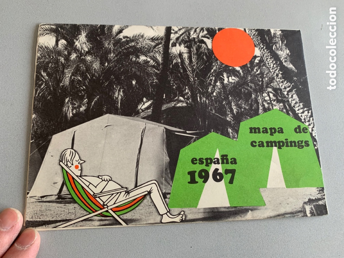 Folletos de turismo: MAPA DE CAMPINGS. ESPA&Ntilde;A 1967 - Foto 1