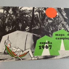 Folletos de turismo: MAPA DE CAMPINGS. ESPAÑA 1967