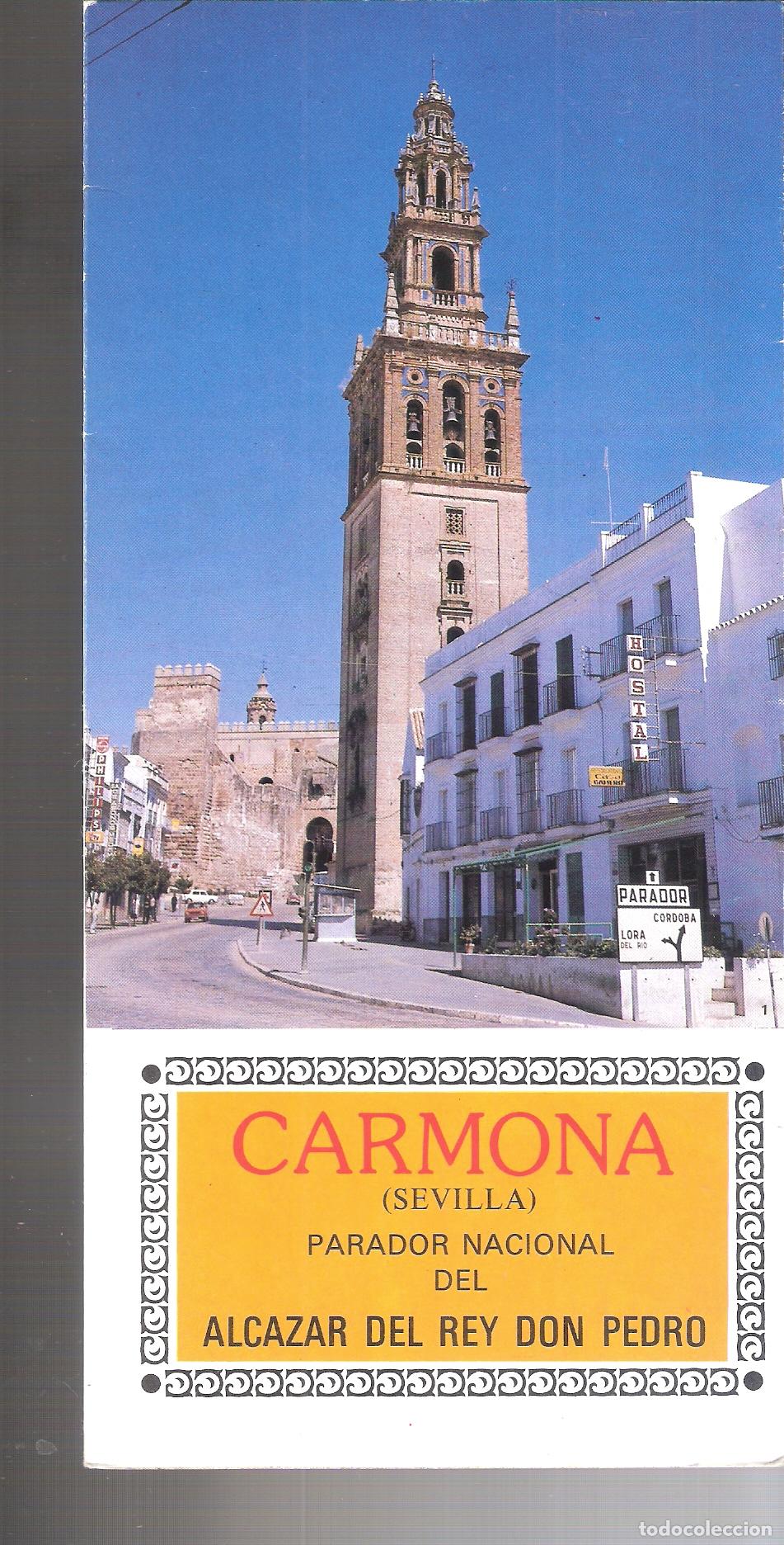 Travel Brochures: Parador Nacional del Alcazar del Rey Don Pedro. Carmona. Sevilla. 1977. Cuadr&iacute;ptico. 23X11 cm.
