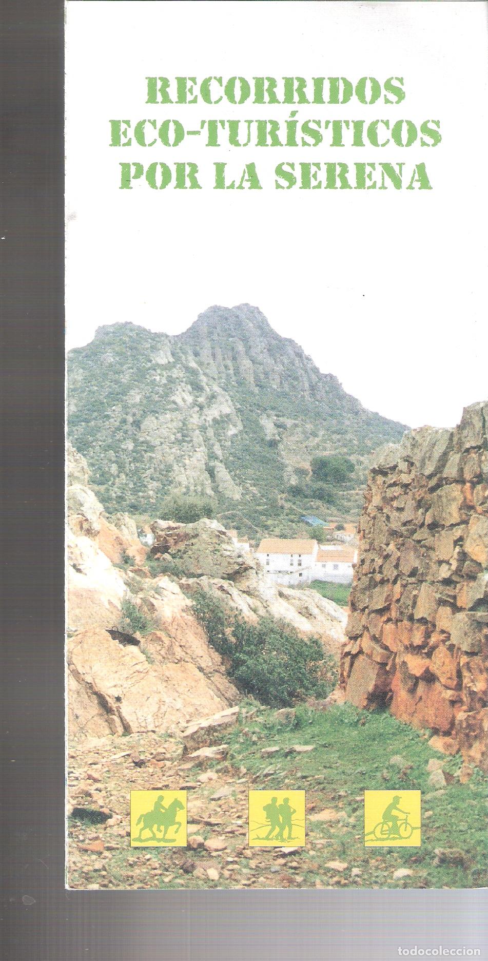 Folletos de turismo: Recorridos Eco-Tur&iacute;sticos por La Serena. Castuera. Villanueva de la Serena. Badajoz. Desplegable.