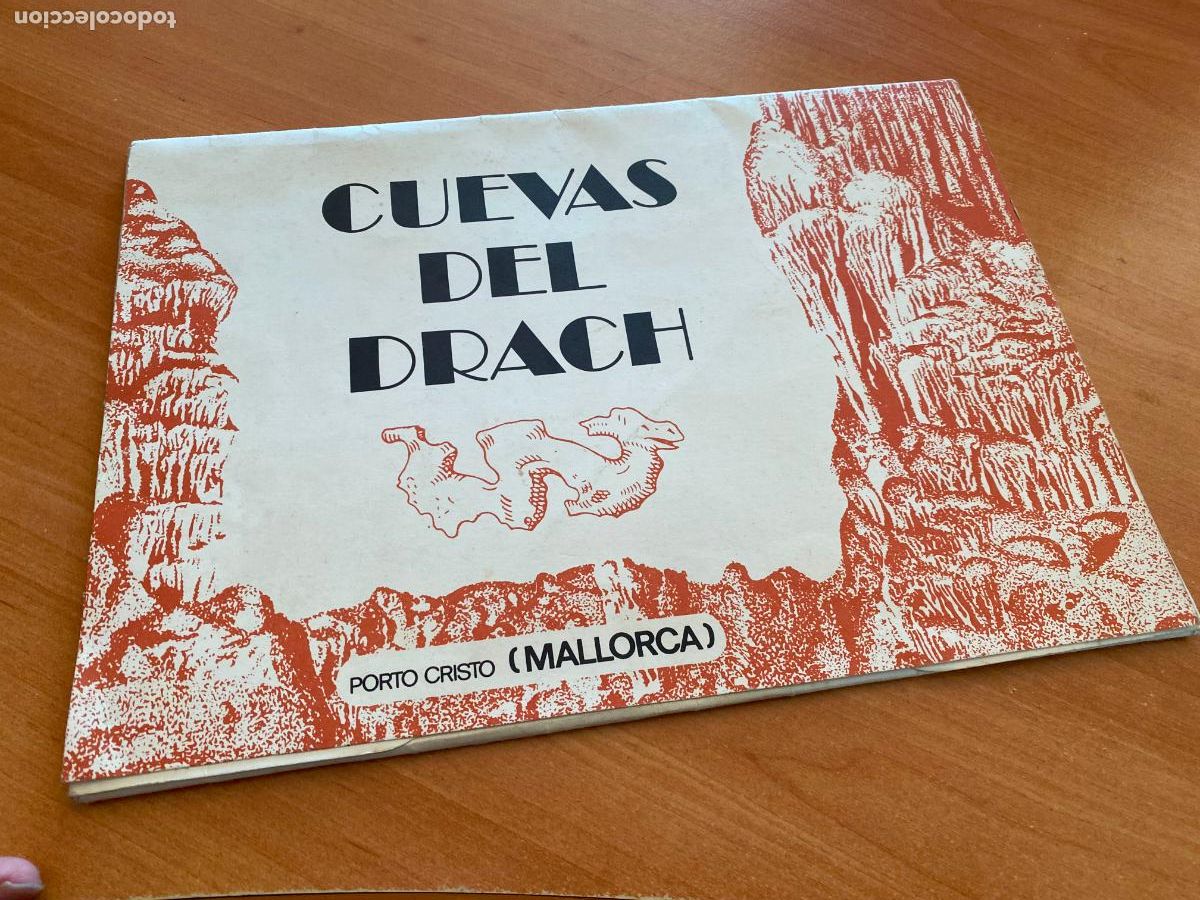 Travel Brochures: CUEVAS DEL DRACH PORTO CRISTO MALLORCA CARPETA CON 10 L&Aacute;MINAS 30 x 21 cm aprox. (COIB234)