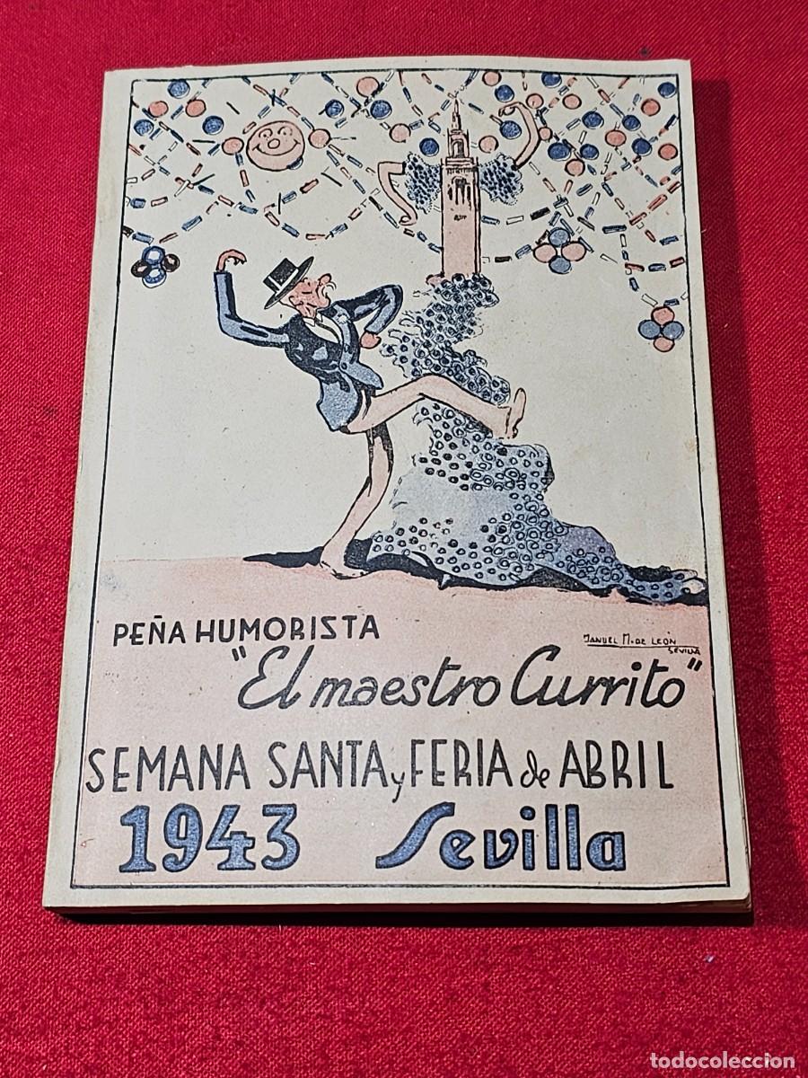 Travel Brochures: Raro programa fiestas semana Santa y feria abril 1943 Pe&ntilde;a humorista el maestro currito
