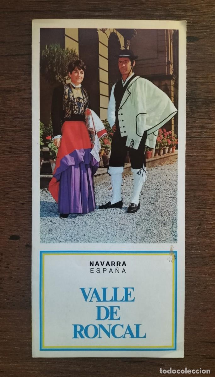 Tourismusbrosch&uuml;ren: FOLLETO DESPLEGABLE DEL VALLE DE RONCAL (NAVARRA), A&Ntilde;OS 70