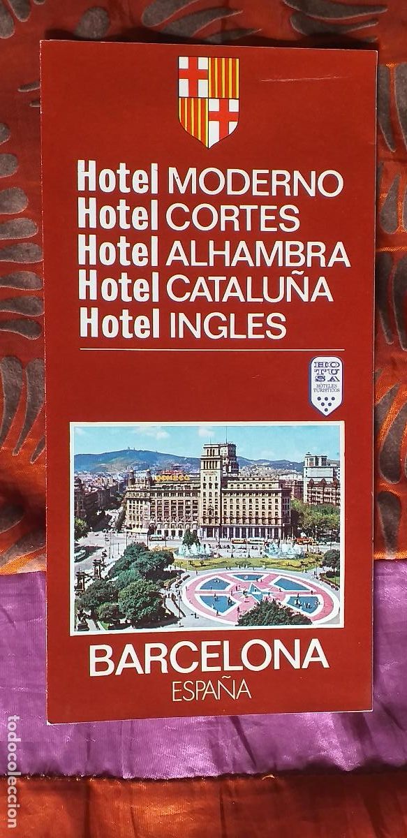 Brochures de tourisme: BARCELONA-T1-FOLLETOS DE TURISMO-HOTEL MODERNO-CORTES-ALHAMBRA-CATALU&Ntilde;A-INGLES