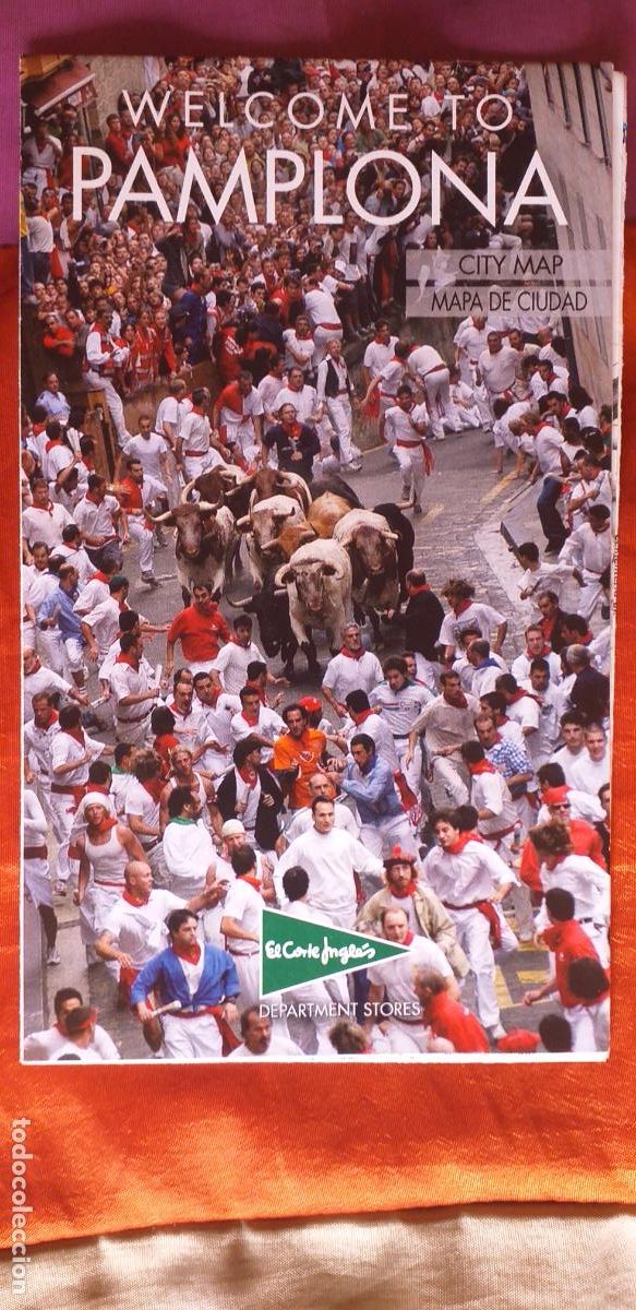 Brochures de tourisme: NAVARRA-T1-FOLLETOS DE TURISMO-PAMPLONA-CITY MAP-MAPA DE CIUDAD