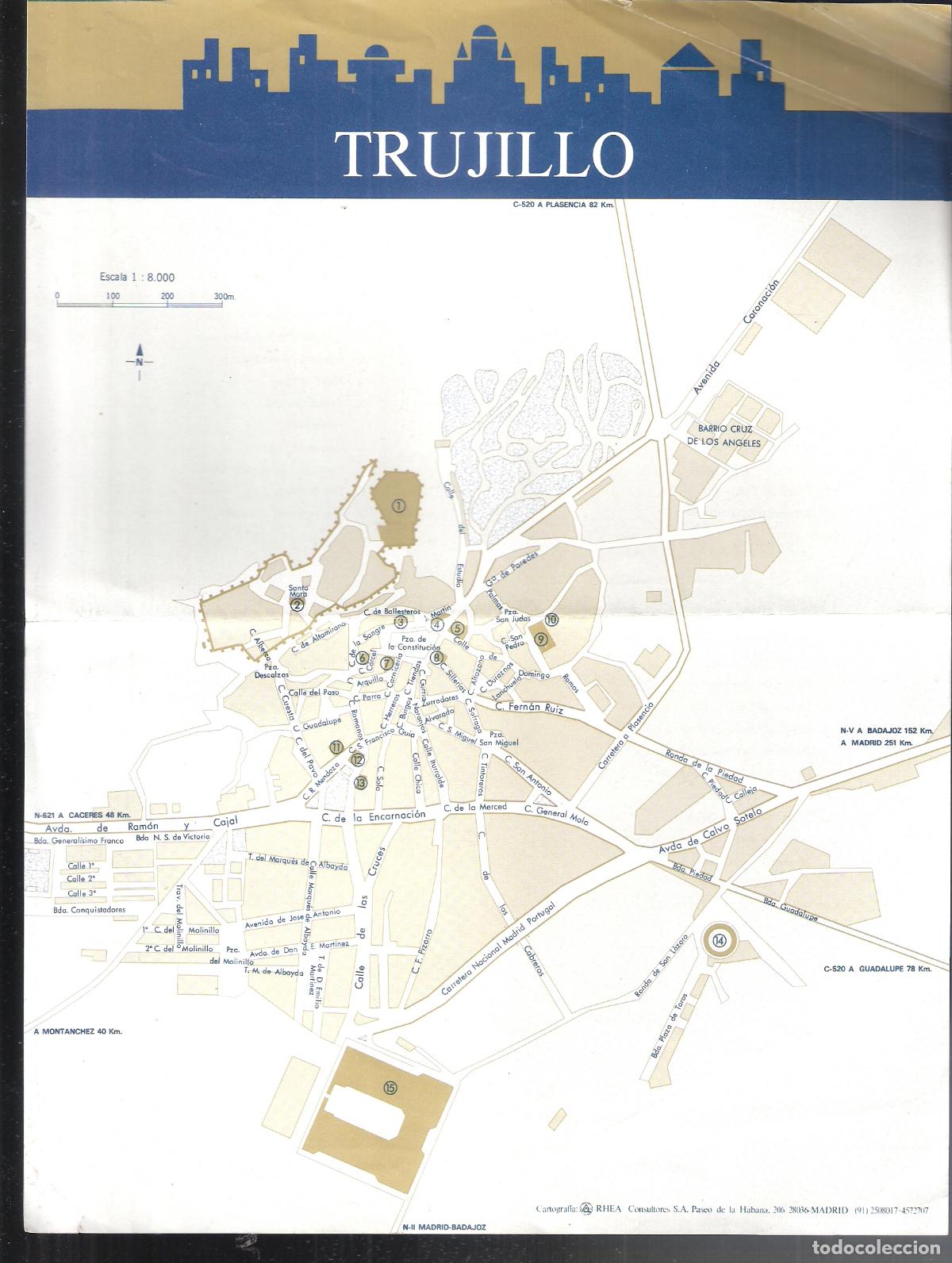 Brochures de tourisme: Trujillo. Turespa&ntilde;a. 1990. Hoja. 28X21 cm.