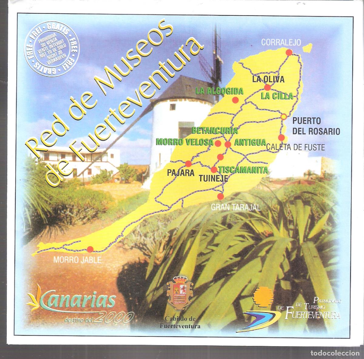 Travel Brochures: Red de museos de Fuerteventura. Cabildo de Fuerteventura. Desplegable 16X17 / 48X34 Cm.