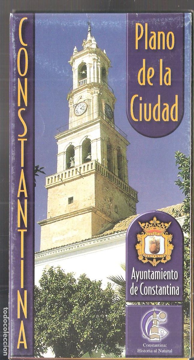 Brochures de tourisme: Constantina. Sevilla. Plano de la ciudad. Datos de inter&eacute;s. Despegable 17X9 / 67X48