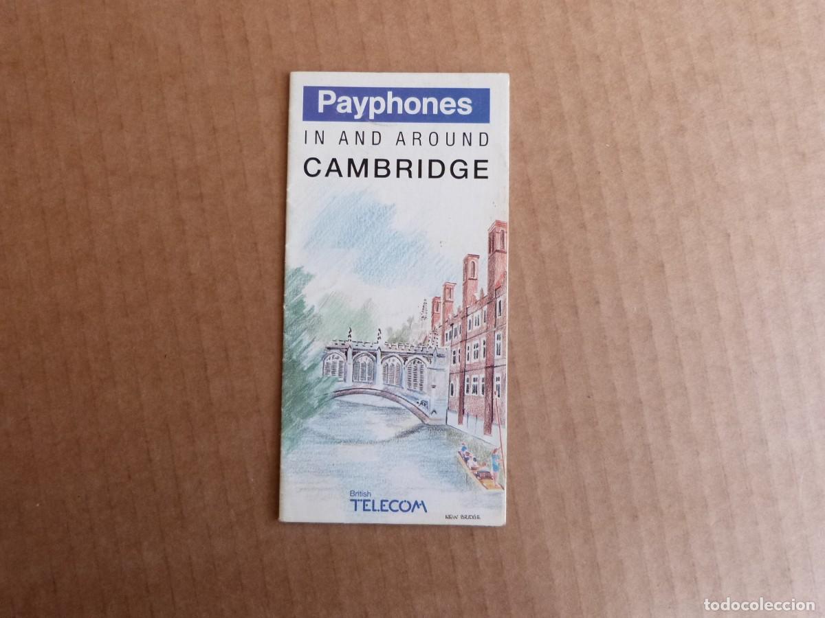 Brochures de tourisme: Folleto guia cabinas telefonicas Payphones en Cambridge British Telecom