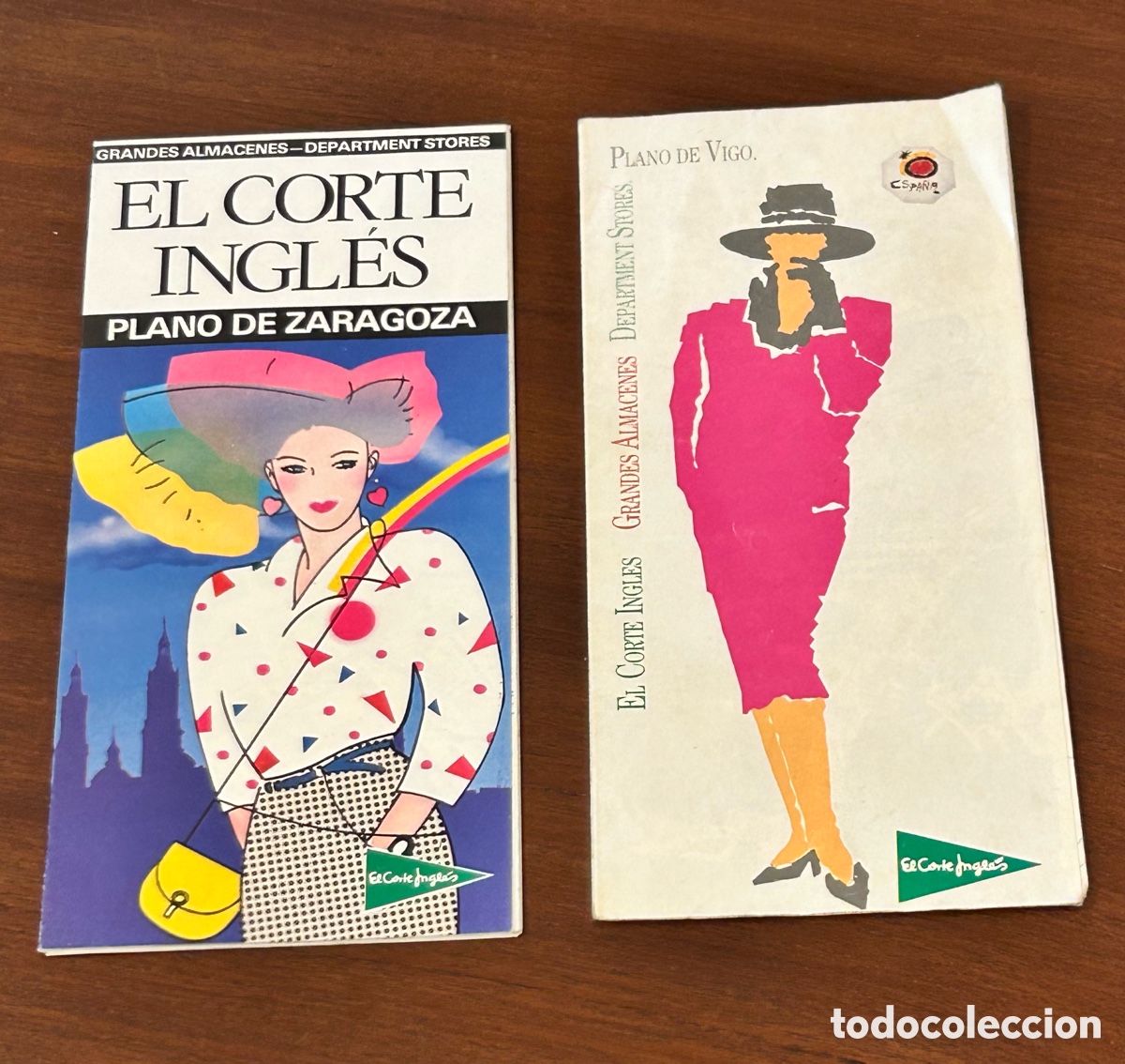 Brochures de tourisme: PLANOS DE ZARAGOZA Y VIGO. EL CORTE INGL&Eacute;S. 1985