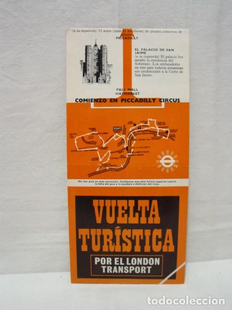 Brochures de tourisme: LONDRES - VUELTA TUR&Iacute;STICO POR EL LONDON TRANSPORT - GU&Iacute;A DESPLEGABLE CON ILUSTRACIONES A&Ntilde;OS 60/70 .