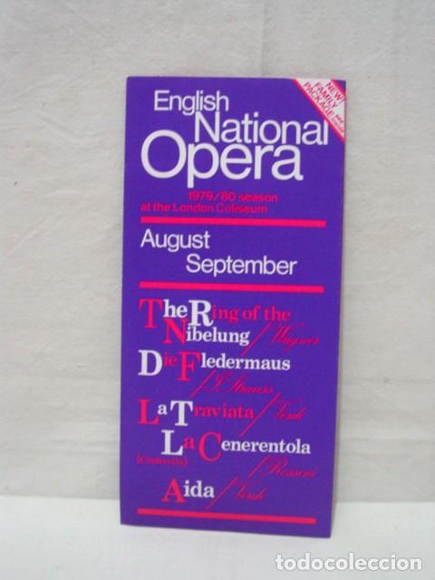 Brochures de tourisme: English National Opera.. Gu&iacute;a desplegable e informaci&oacute;n. A&ntilde;o 1979-80