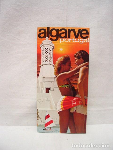 Brochures de tourisme: Algarve. &iquest;A&ntilde;os 70-80? Gu&iacute;a desplegable con mapa, textos y fotograf&iacute;as.