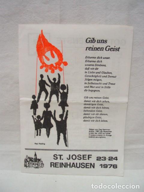 Brochures de tourisme: St. Josef Reinhausen. Folleto, Iglesia parroquial cat&oacute;lica. 4 p&aacute;gs. con texto, fotos e ilustraciones