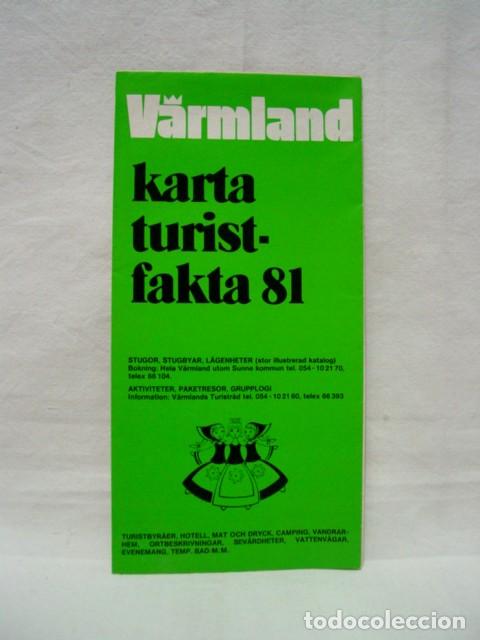 Brochures de tourisme: V&auml;rmland. A&ntilde;os 80. Folleto desplegable. Contiene 1 mapa 39 X 39 Cm; textos y fotos. Medida aproximad