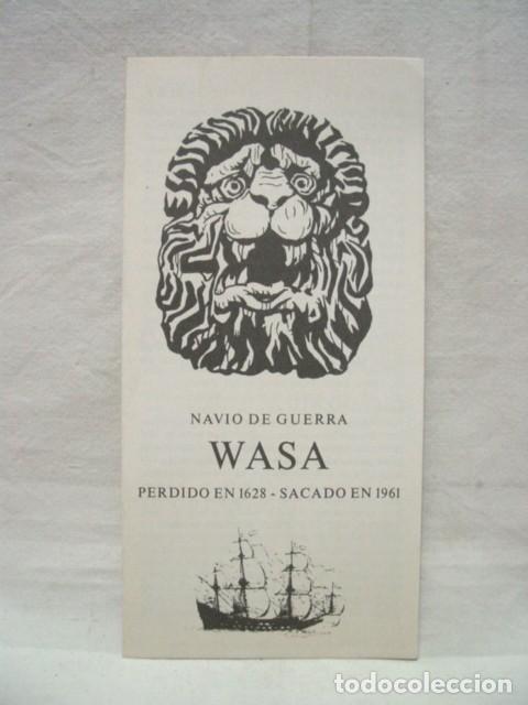 Brochures de tourisme: Djurgarden. Estocolmo. Museo Wasa. Nav&iacute;o de guerra. A&ntilde;os 80. Tr&iacute;ptico. Contiene textos e ilustracio