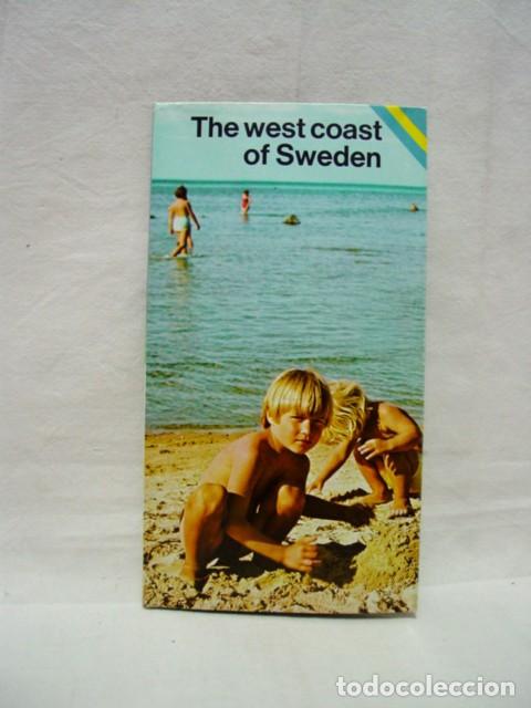 Brochures de tourisme: The West coast of Sweden. A&ntilde;os 80. Folleto gu&iacute;a desplegable. Contiene 1 mapa 63 X 15,5 Cm; textos y