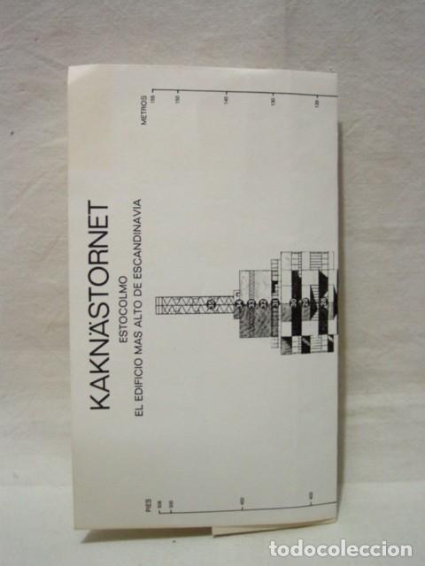 Brochures de tourisme: Kakn&auml;stornet. A&ntilde;os 80. Torre de telecomunicaciones Kakn&auml;s​, en G&auml;rdet, Estocolmo. Folleto. Contiene