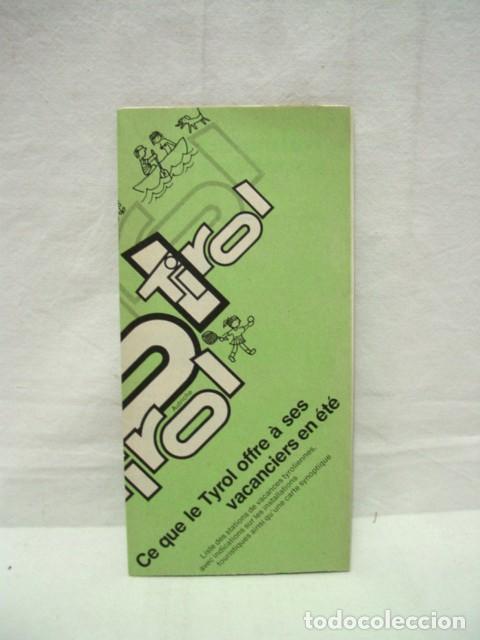 Brochures de tourisme: Tyrol. &iquest;A&ntilde;os 50-60? Gu&iacute;a folleto desplegable. Contiene mapa 27 X 14 Cm y textos. Medida aproximada d