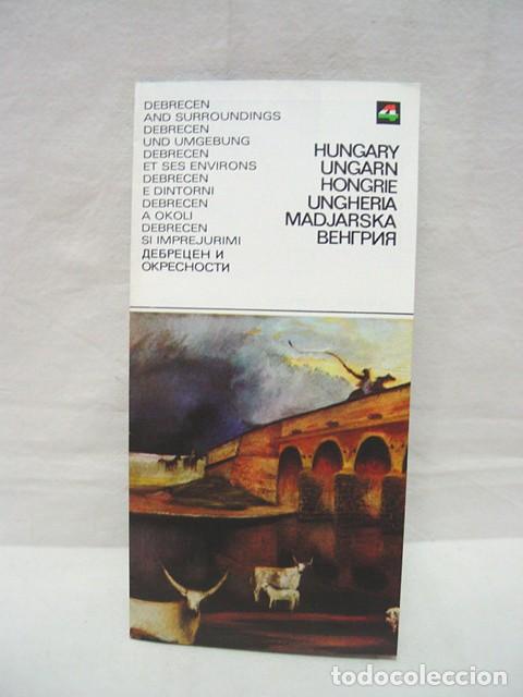 Brochures de tourisme: Hungary. Debrecen and surrounding. Hungr&iacute;a Debrecen y sus alrededores gu&iacute;a desplegable con texto, fo