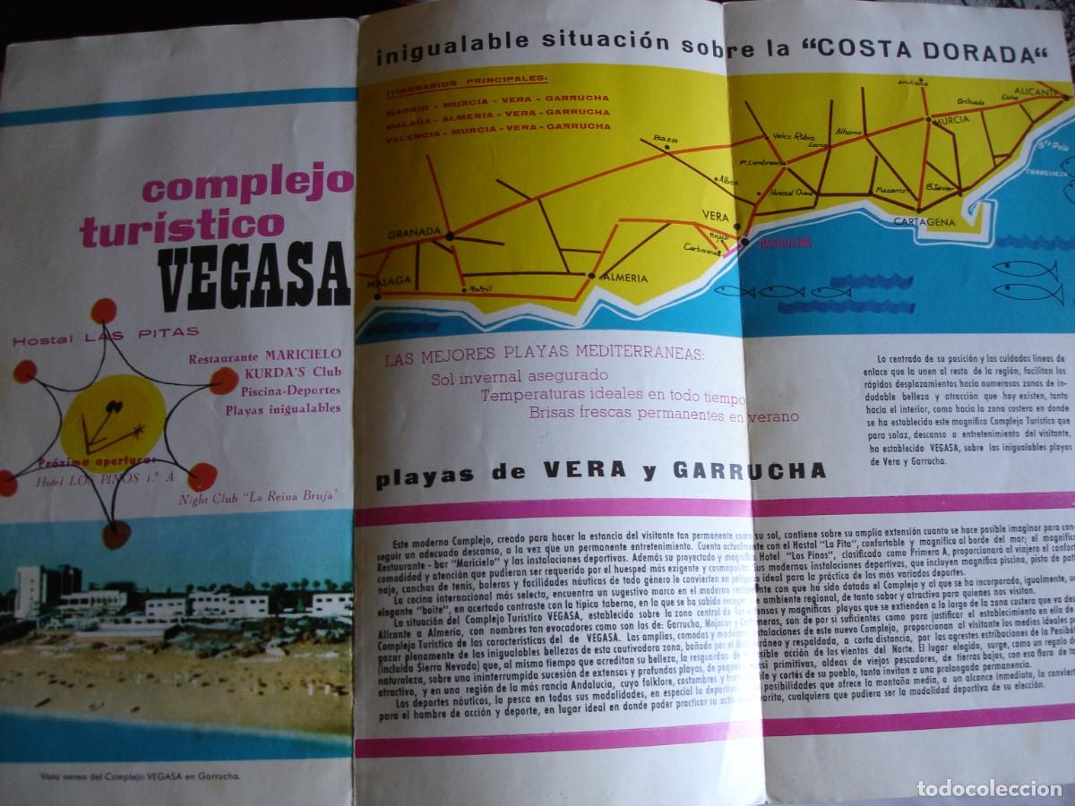 Travel Brochures: FOLLETOTRIPTICO COPLEJO TURISTICO VEGASA GARRUCHA ALMERIA 1964