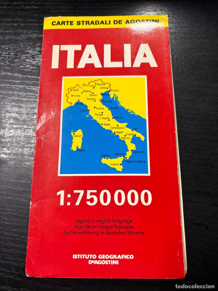 Brochures de tourisme: MAPA DE CARRETERAS. ITALIA. CARTE STRADALI DE AGOSTINI. ESCALA 1:750 000.