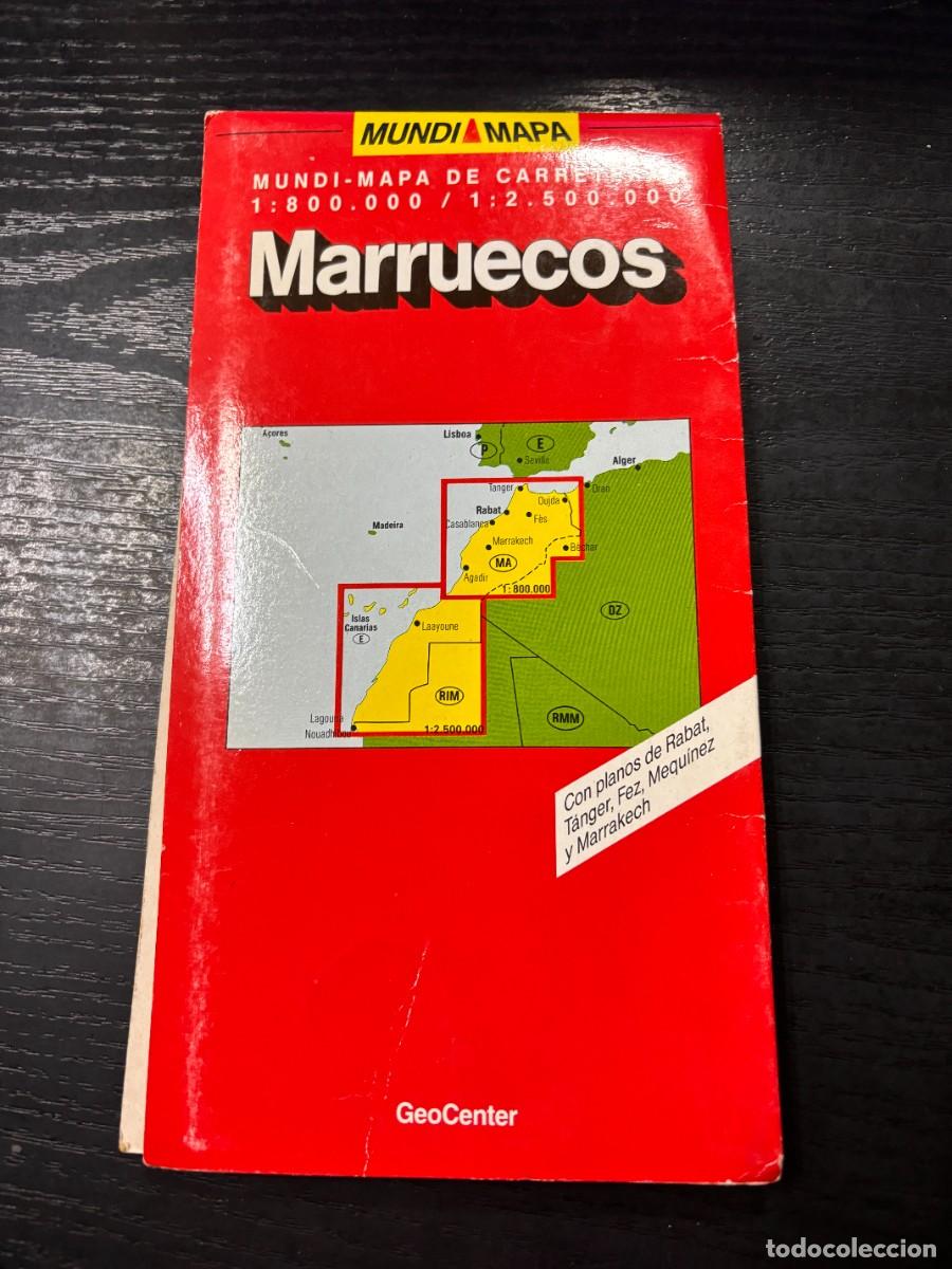 Folhetos de turismo: MUNDI-MAPA DE CARRETERAS DE MARRUECOS. ESCALA 1:2.500.000. GEOCENTER.
