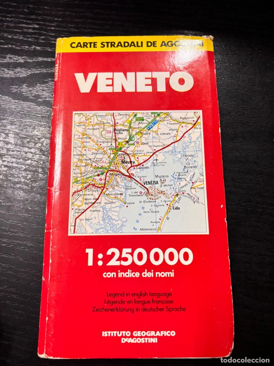 Brochures de tourisme: MAPA DE VENECIA. CARTE STRADALI DE AGOSTINI. VENETO. ESCALA 1:250.000.