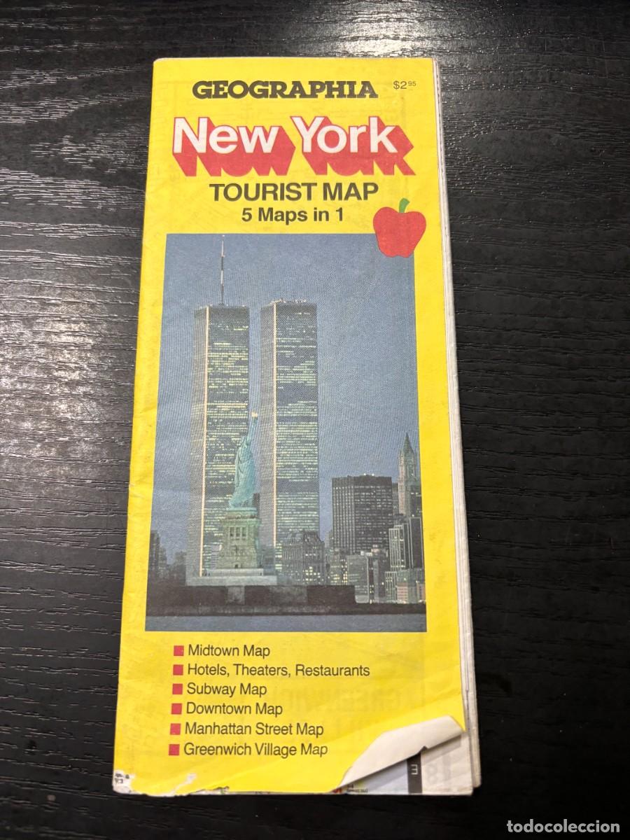 Brochures de tourisme: MAPA TUR&Iacute;STICO DE NUEVA YORK. TOURIST MAP NEW YORK. 5 MAPS IN 1. GEOGRAPHIA