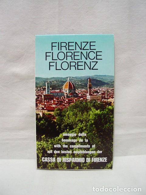 Travel Brochures: Firenze. Florencia. Gu&iacute;a desplegable con planos, textos y foto. A&ntilde;o 1970.